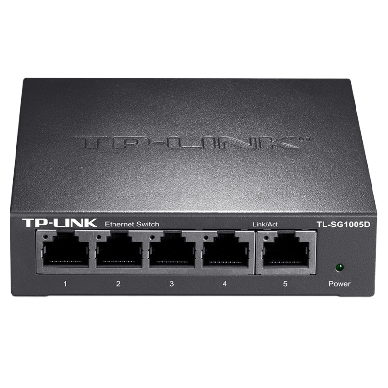 TP-LINK 普联 5口百兆 千兆交换机 网络分线器 集线器 分流器 即插即用 TL-SG1005D 5口千兆 铁壳