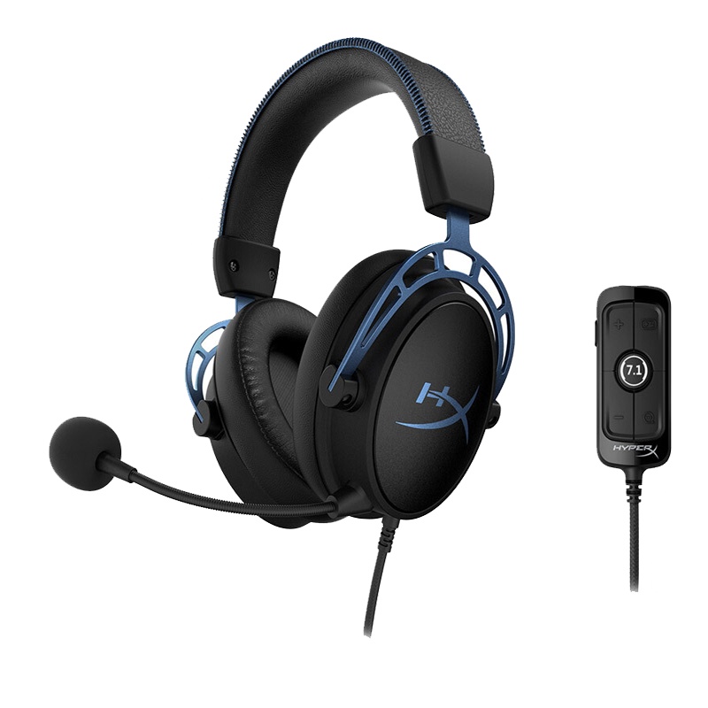 金士顿(Kingston)HyperX阿尔法加强版S  蓝色 游戏耳机吃鸡头戴式耳麦