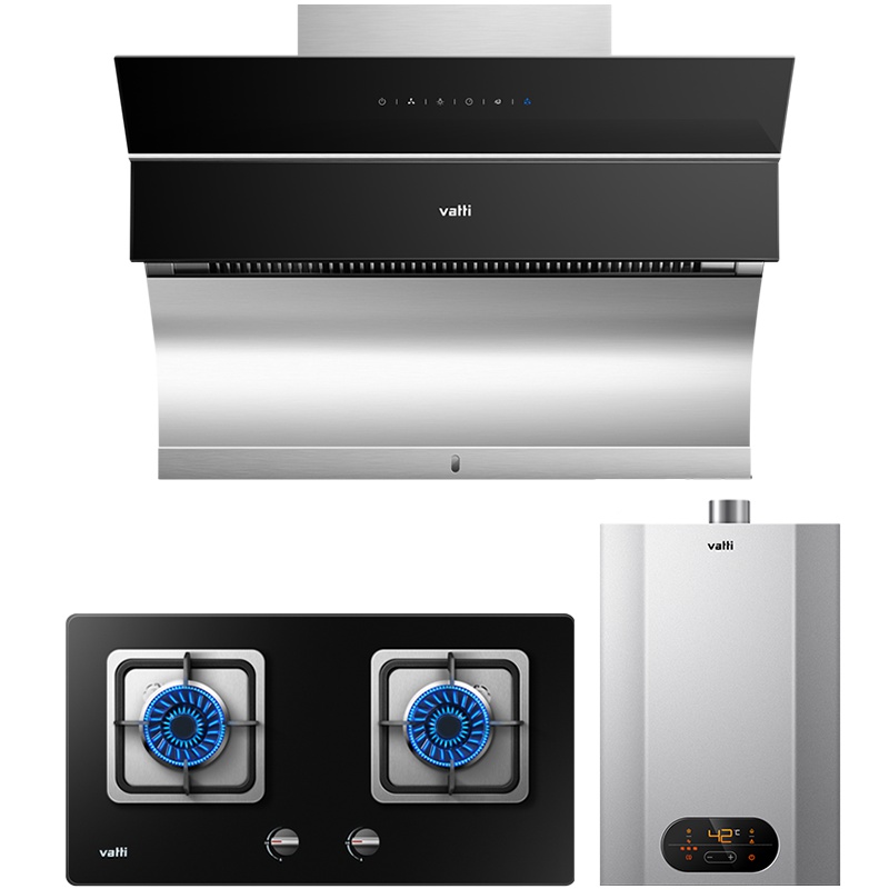 华帝(vatti)i11083+34B+i12050-13侧吸式抽油烟机燃气灶具热水器三件套 20立方高频自动洗 天然气