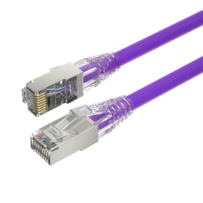 千天(QANTOP)CAT6网线工程家用宽带监控电脑跳线无氧铜芯双绞六类千兆高速成品网线数据机箱布线系统非屏蔽可定制紫色