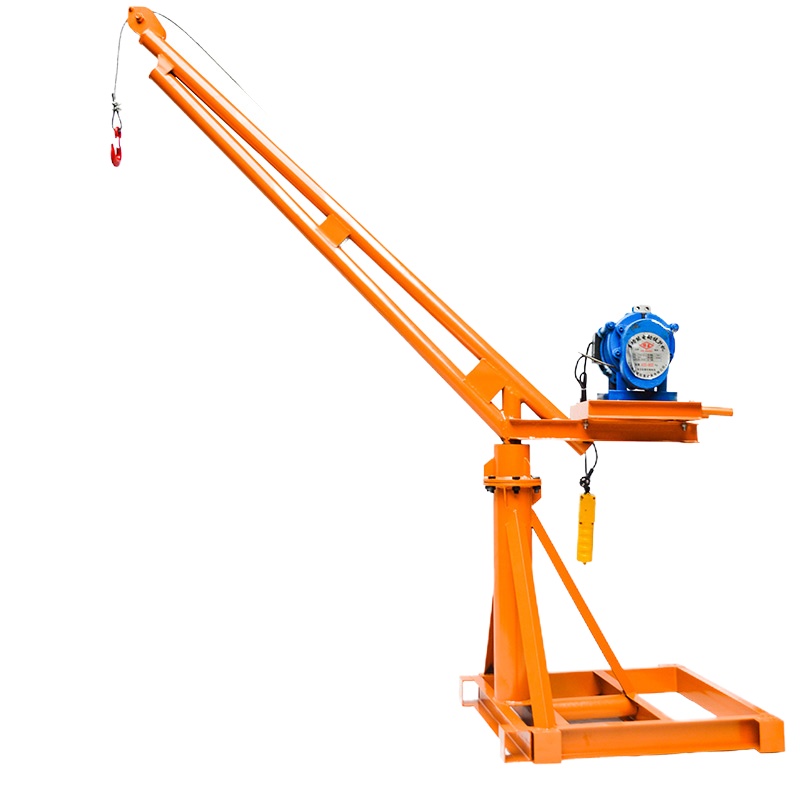 闪电客室外建筑装修吊机家用提升机220v升降吊砖吊沙小吊机1吨起重机0.5 220V全套500公斤30米绳