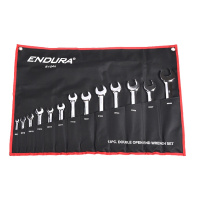 力易得(ENDURA)13件套铬钒钢双开口扳手 双头呆扳手组套 E1542 1套