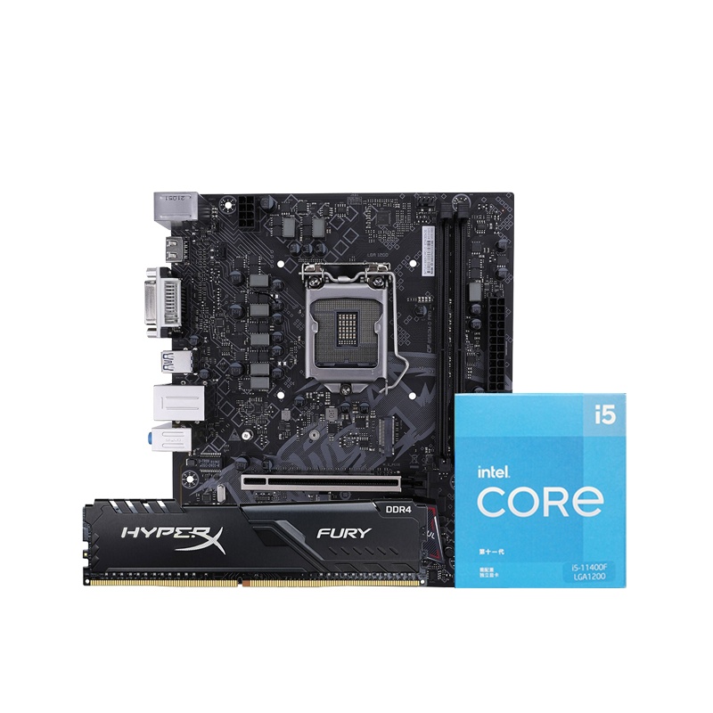 七彩虹BATTLE-AX B560M-D PRO V20+i5-11400F CPU+Fury 3200 8G内存 套装