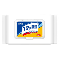 药房同款完美爱含75%浓度酒精消毒杀菌湿巾纸洁净肌肤湿巾80抽盖装大包家庭装