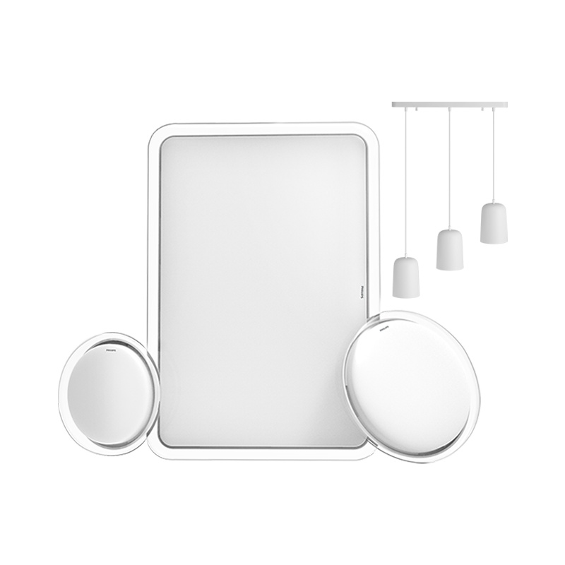 飞利浦月白系列自然光客厅卧室长方形圆形吸顶灯智能家居LED小爱语音米家2室1厅1餐