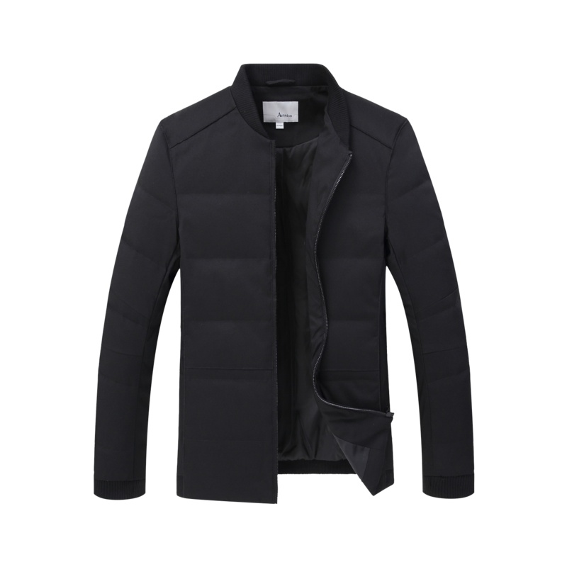 阿仕顿冬季男士羽绒服青年短款时尚羽绒外套商务休闲立领百搭上衣