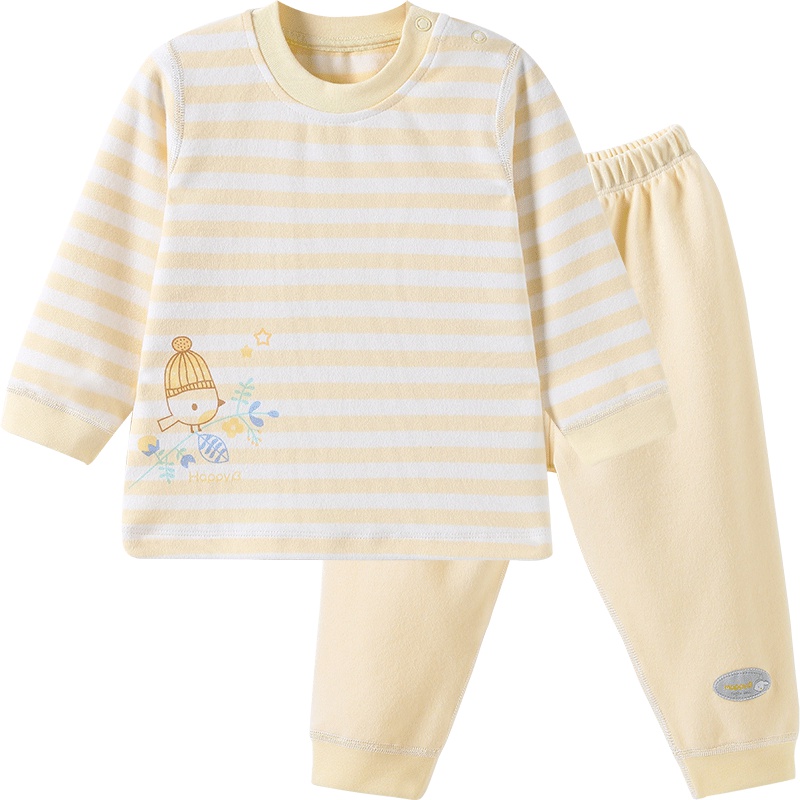 哈贝比（happyB）婴儿衣服宝宝春秋装套装男女婴幼儿长袖肩开内衣套装