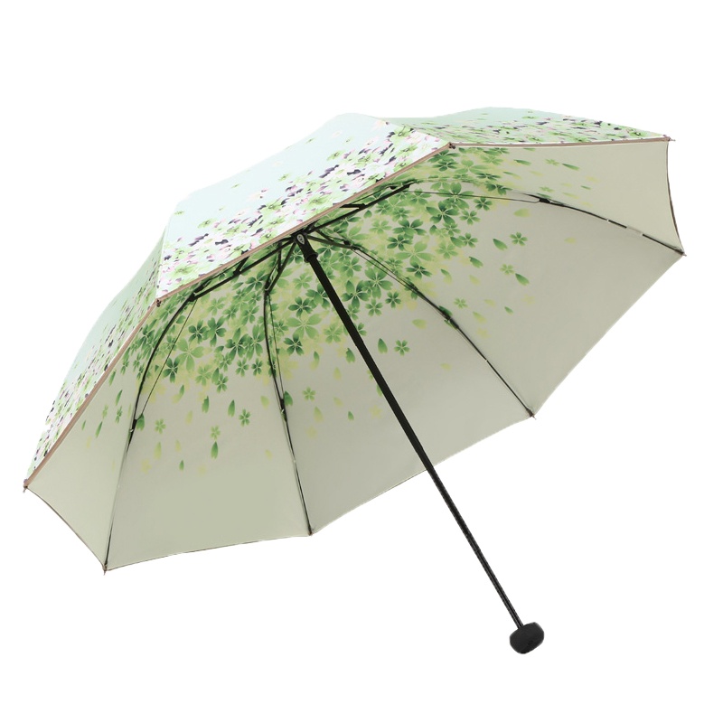 天堂伞黑胶双层防晒伞遮阳晴雨伞折叠太阳伞男女