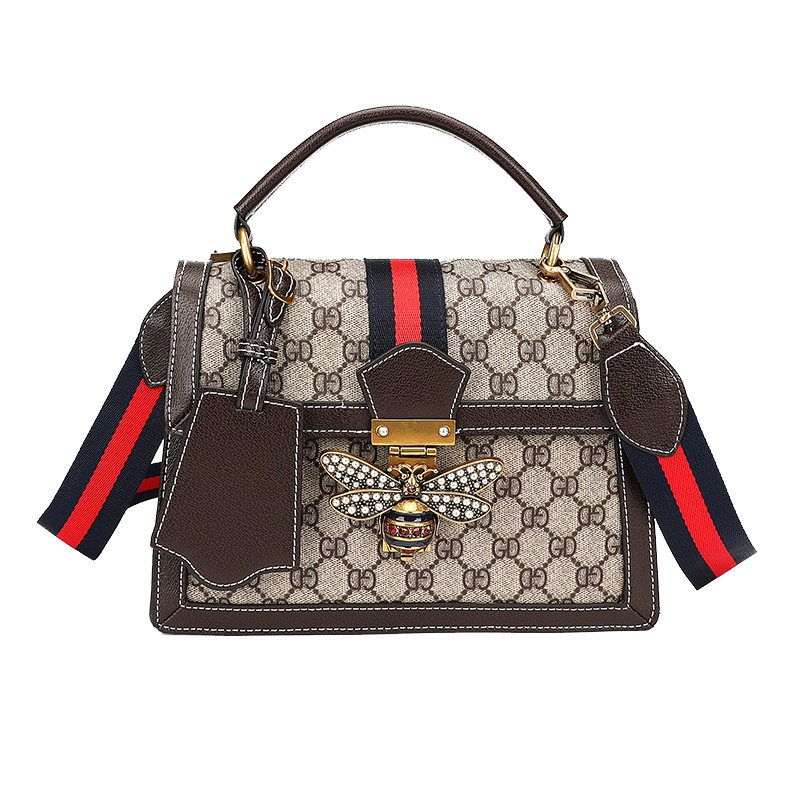 斯妮拉 包包女2023新款潮韩版小CK复古宽肩带单肩女包大容量斜挎蜜蜂小包