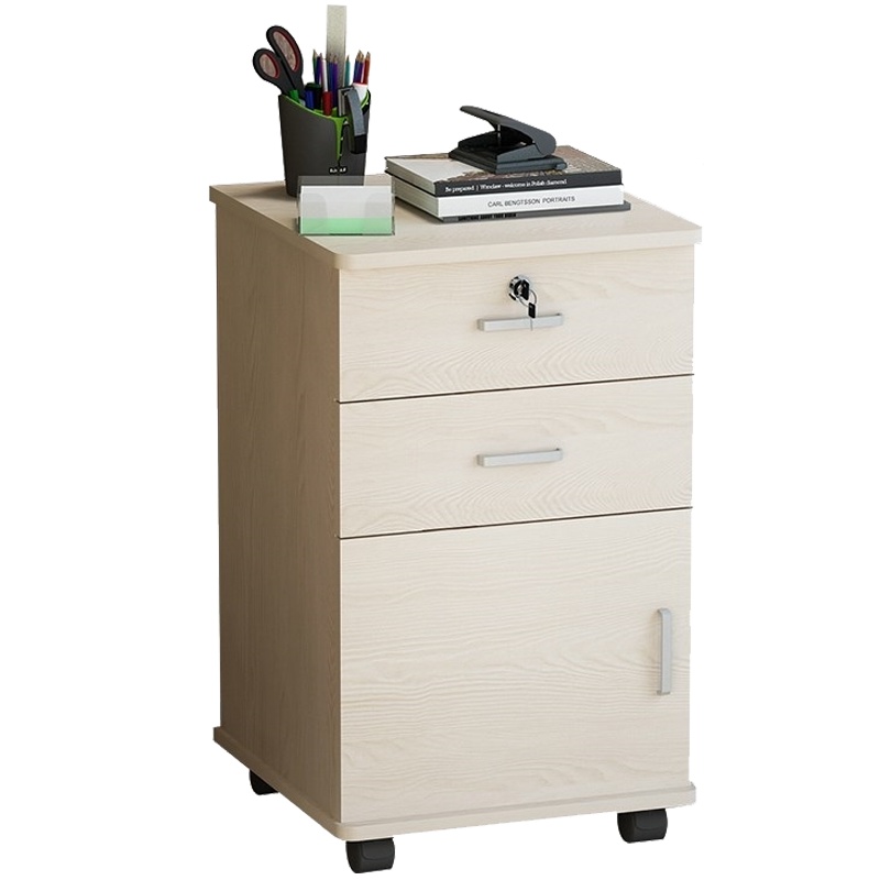 三抽屉小柜子有锁的带锁阿斯卡利(ASCARI)办公柜子带轮子桌侧柜办公室简易放东西