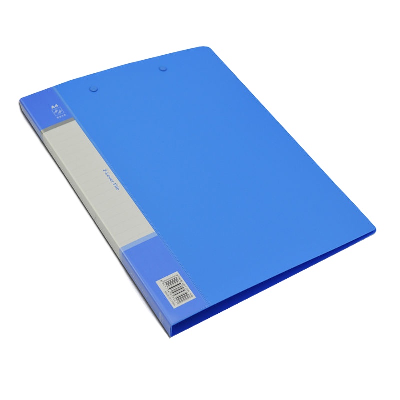 得力A4文件夹5342双强力夹 蓝色