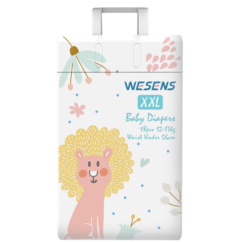卫神wesens 疯狂动物迷 婴儿训练裤尿不湿宝宝尿裤尿片训练纸尿裤学步裤男女通用透气干爽柔软 XXL 16片