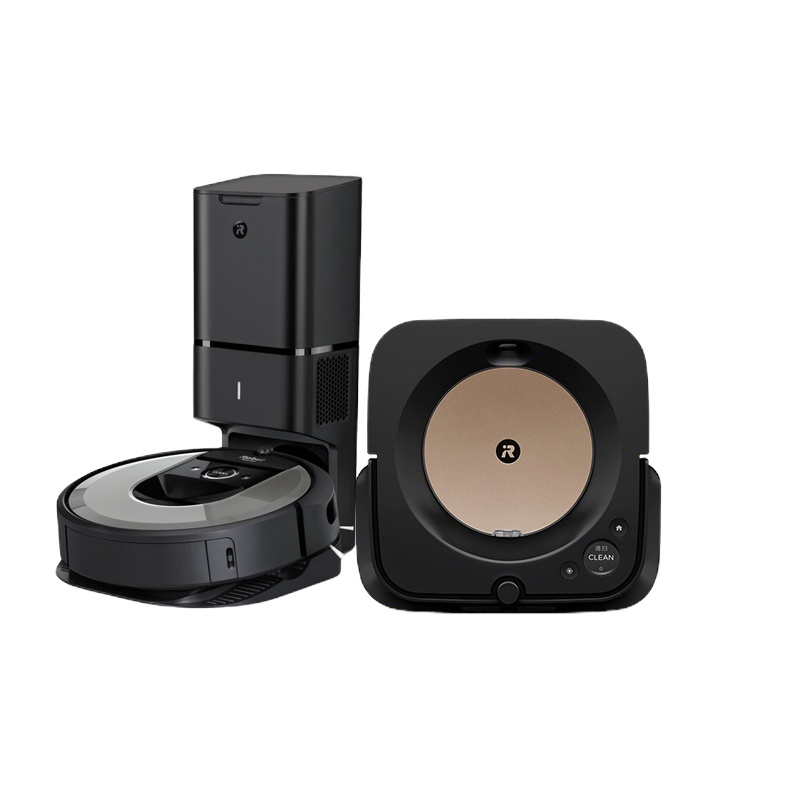 美国艾罗伯特 智能扫擦组合 自动集尘智能全自动家用拖地洗地吸尘器扫拖一体 iRobot i7+扫地机&m6黑金款拖地机