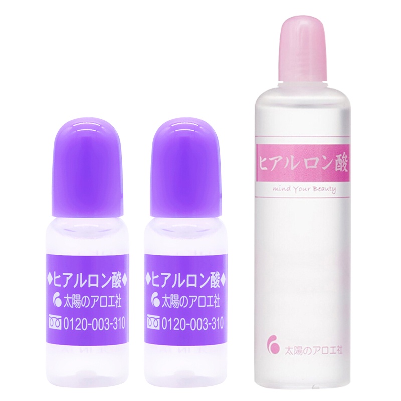 日本太阳社(Taiyosha) 透明质酸玻尿酸高效保湿补水锁水保湿原液精华美容液 80ml大瓶+10ml*2套装