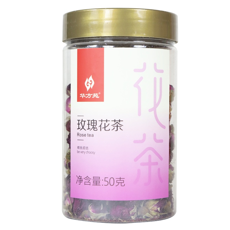 华方苑玫瑰花茶干花泡茶玫瑰茶平阴刺茶花天然无硫熏罐装