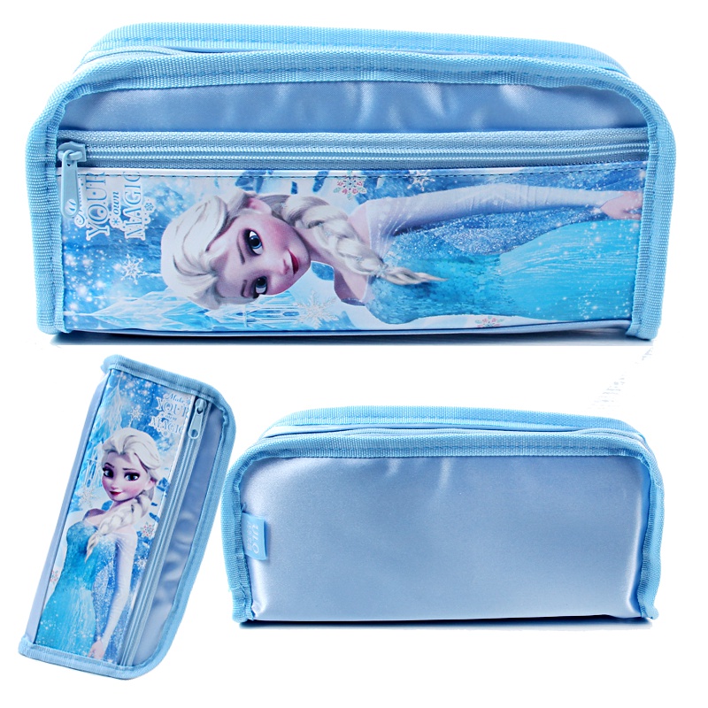 迪士尼儿童小学生笔袋冰雪奇缘女卡通布文具袋男生大容量铅笔袋