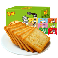 米多奇烤馍片馒头片2000g饼干早餐办公室休闲零食多口味混合整箱