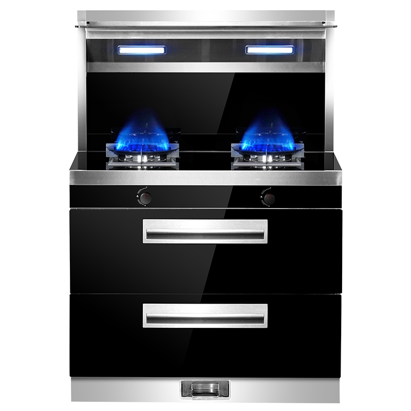 蓝炬星（lajoson）集成灶S2CL 自动清洗抽油烟机集成一体灶具储物柜套装 侧吸式 环保灶