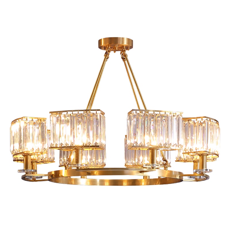 后现代轻奢吊灯全铜水晶客厅灯现代简约卧室餐厅大气北欧风格灯具灯饰全屋套餐组合吸顶灯高档个性美式家用房间书房灯港式风格灯具