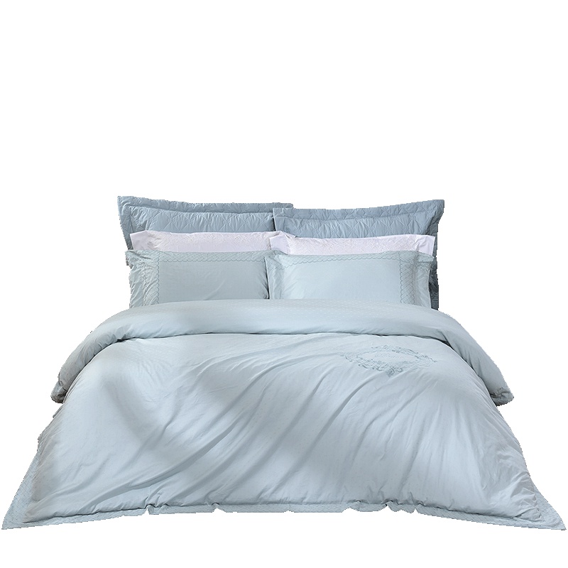 富安娜(FUANNA)家纺馨而乐 纯棉床品套件四件套全棉印花套件简约风套件