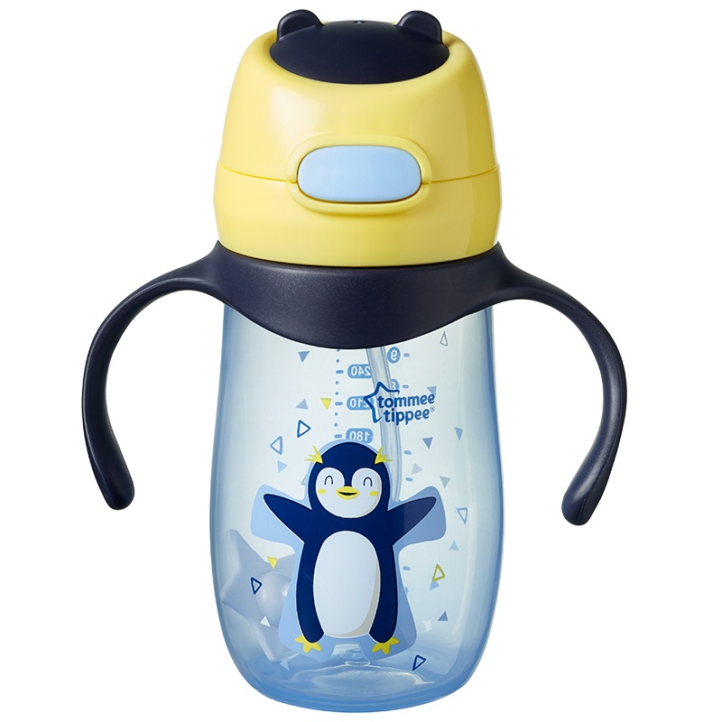 汤美星(Tommee Tippee)巧星成长重力吸管杯300ml-01658 防漏防胀气婴儿学饮杯子