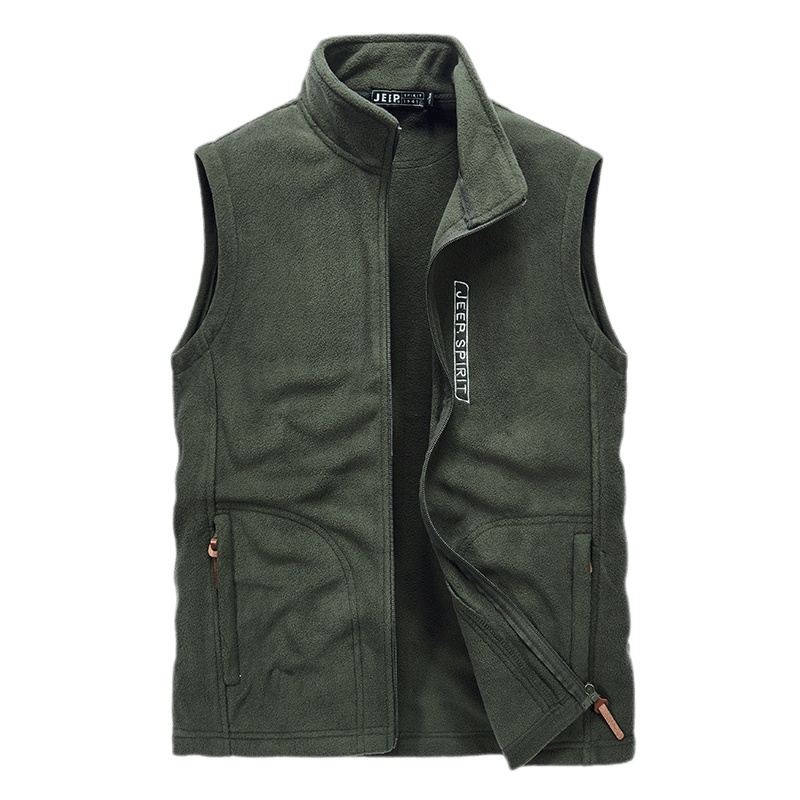 JEEP SPIRIT吉普马甲男2021秋季新款加绒坎肩马夹背心休闲户外中青年男士保暖上衣