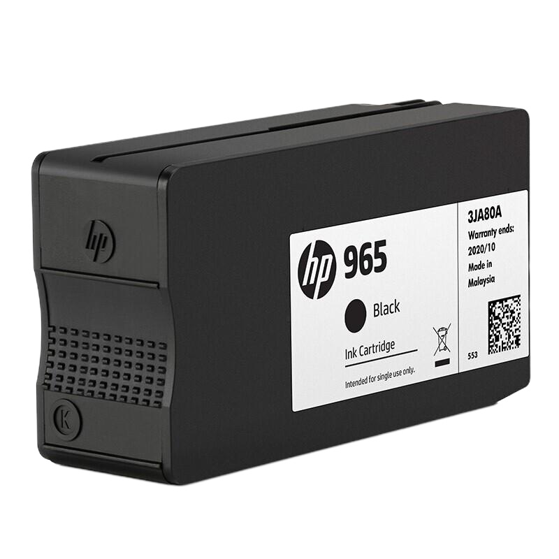 惠普 965 黑色墨盒 适用于HP OfficeJet Pro 9010/9019/9020（一支装)