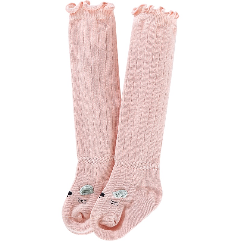 Aengbay 新生婴儿高筒袜春秋过膝防蚊宝宝不勒腿袜子无骨缝合