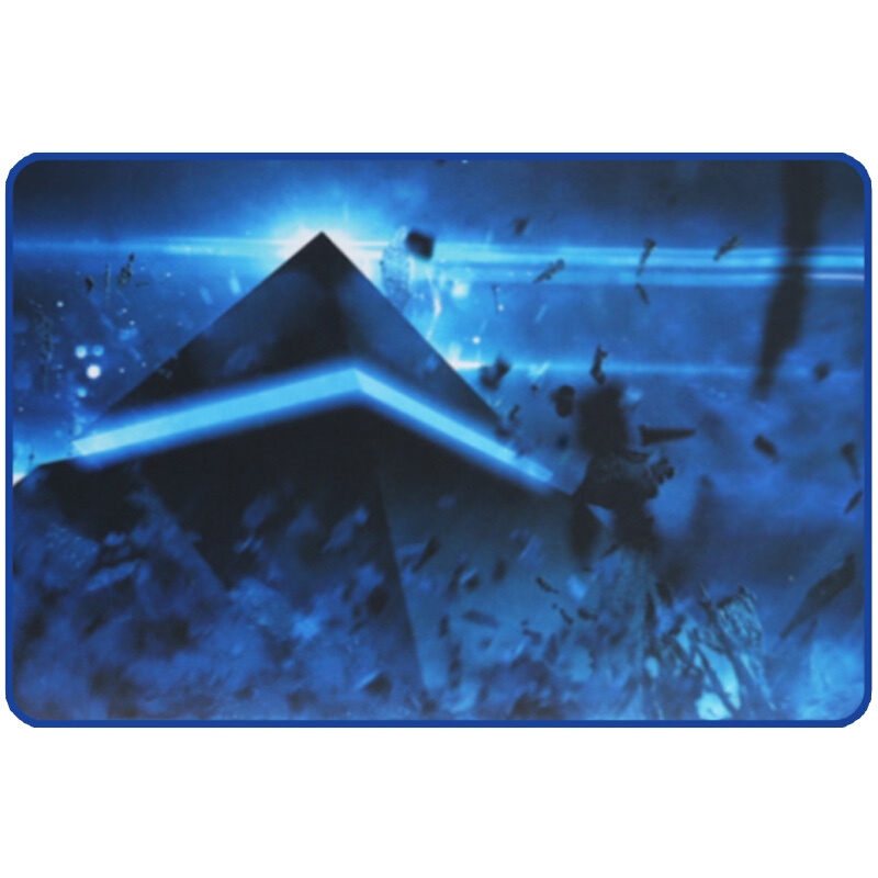 灵蛇 鼠标垫 游戏鼠标垫 电脑办公桌键盘垫大号 精密包边 防滑 可水洗 P03蓝色