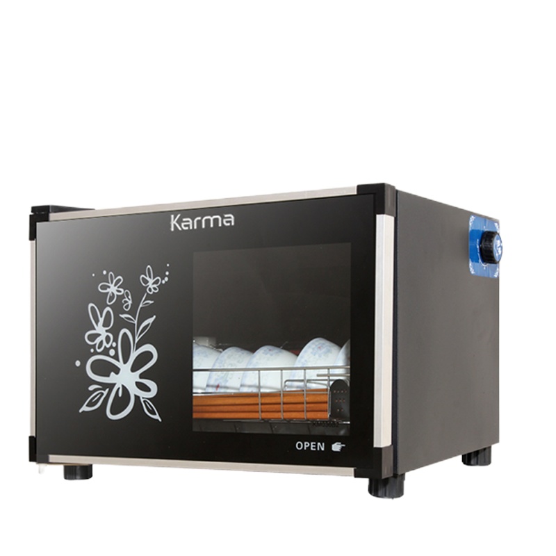 消毒柜小型家用立式迷你茶杯消毒碗柜台式餐具不锈钢保洁柜 新款豪华(线条)36L(特价1层) 官方标配定制商品