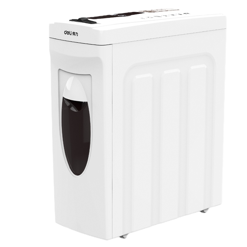 得力deli 9923碎纸机 落地侧抽式办公电动粉碎机/光盘卡 碎5张机箱式办公家用11L碎纸机