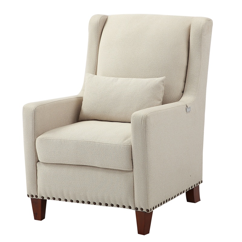 慕容沙发布艺沙发小户型真皮沙发美式单人沙发椅沙发客厅现代简约