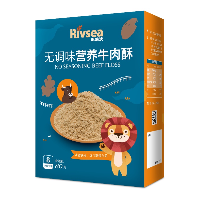 禾泱泱(Rivsea)宝宝零食营养牛肉酥80g无添加白砂糖盐牛肉松儿童肉松