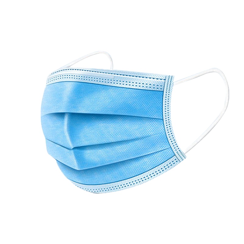 [医用口罩一次性100只]独立包装百消丹医用口罩一次性使用医用口罩蓝色三层熔喷布防尘防飞沫