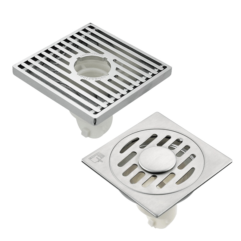 潜水艇(submarine)地漏套餐不锈钢地漏面板洗衣机地漏三通防臭式防堵滤网GF系列套餐6