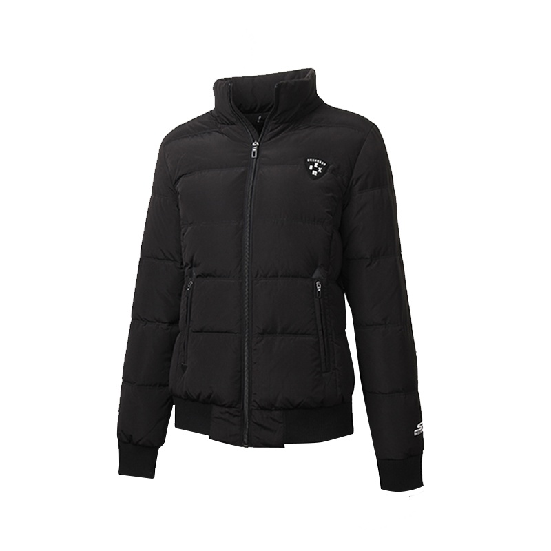 skechers 斯凯奇 女款 舒适保暖短款羽绒服 SAWW16037-BLCKM