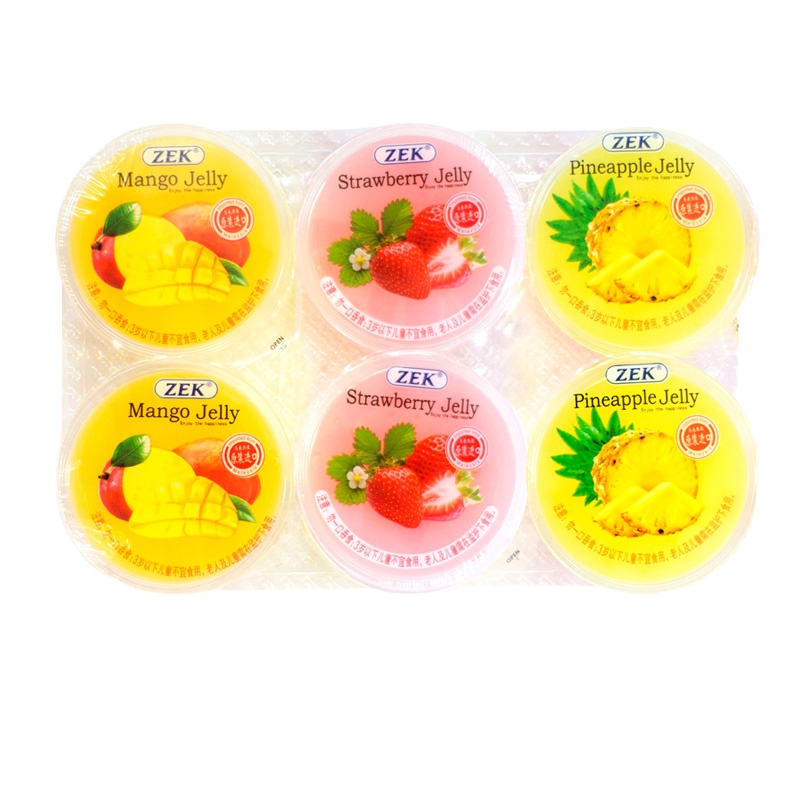 ZEK三合一水果味果冻（芒果味、凤梨味、草莓味）510g
