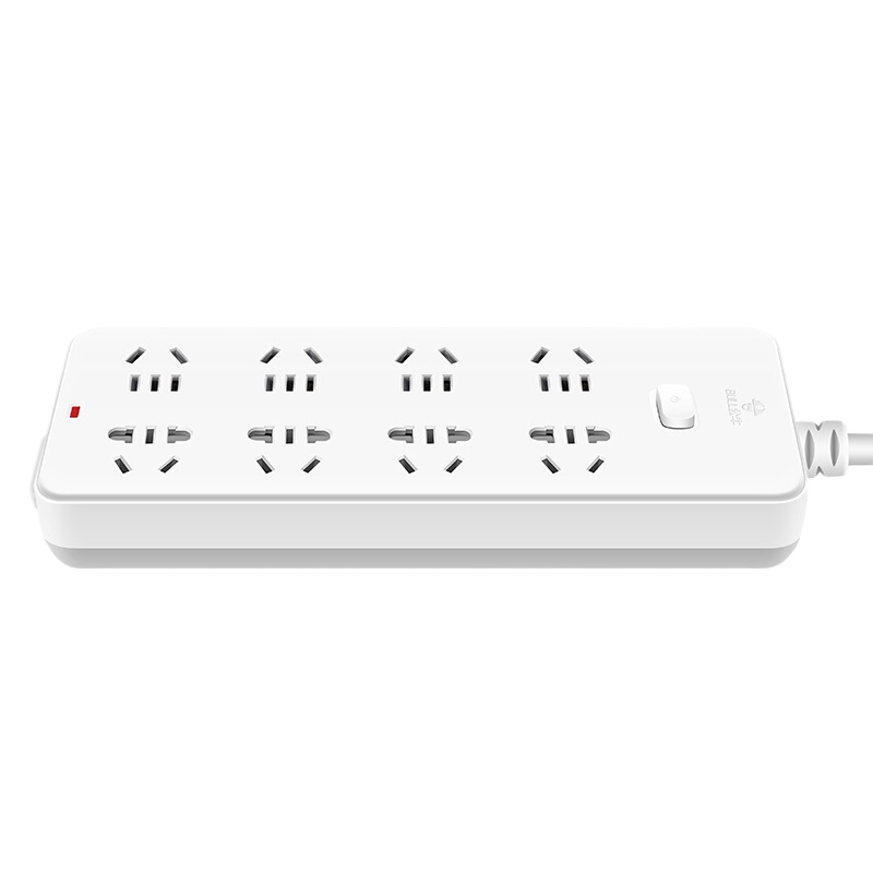 公牛(BULL)新国标插座/插线板/插排/排插/接线板/拖线板 8位总控全长5米超功率保护 GN-217