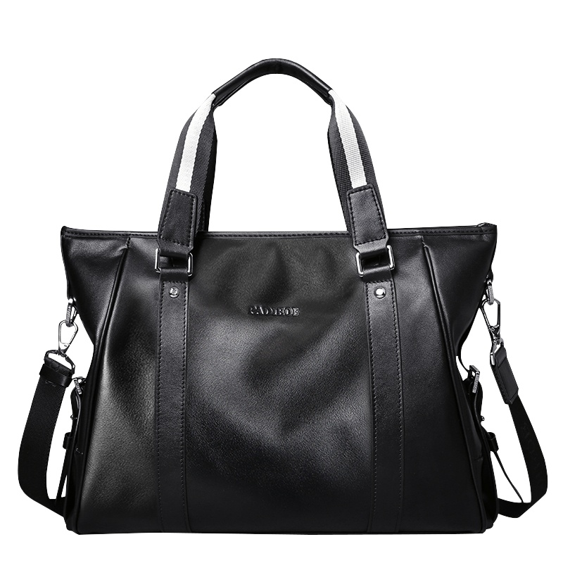 【顺丰配送】帕迪欧真皮男包单肩包男士挎包休闲公文包横款简约商务手提包男潮 NB160868-1