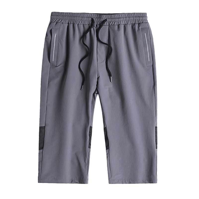 AXX701152拓路者夏季七分裤运动短裤男马裤夏天系带透气防泼水跑步休闲裤