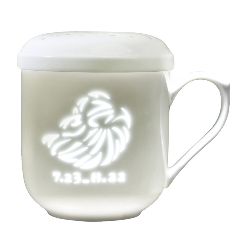 杯子定制生日礼物景德镇杯子创意茶杯过滤了礼品杯过滤水杯狮子座