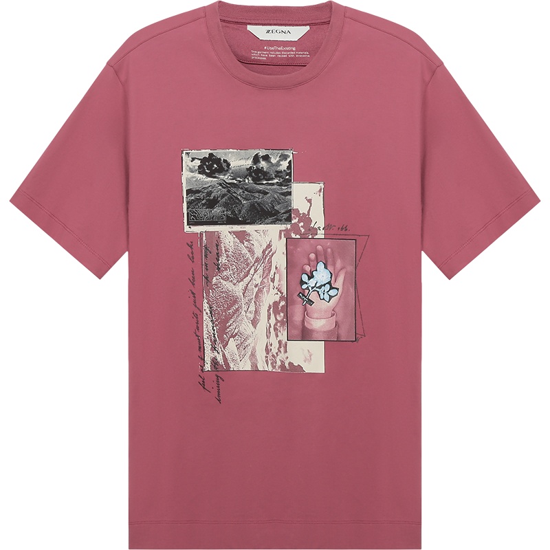 杰尼亚 Z ZEGNA 男士 棉质圆领短袖T恤VW364 ZZ649Q