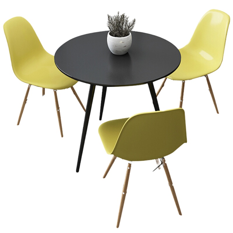 麦格尚 简约现代接待会客洽谈桌椅组合 咖啡厅奶茶店餐椅 洽谈桌一桌三椅套装A116