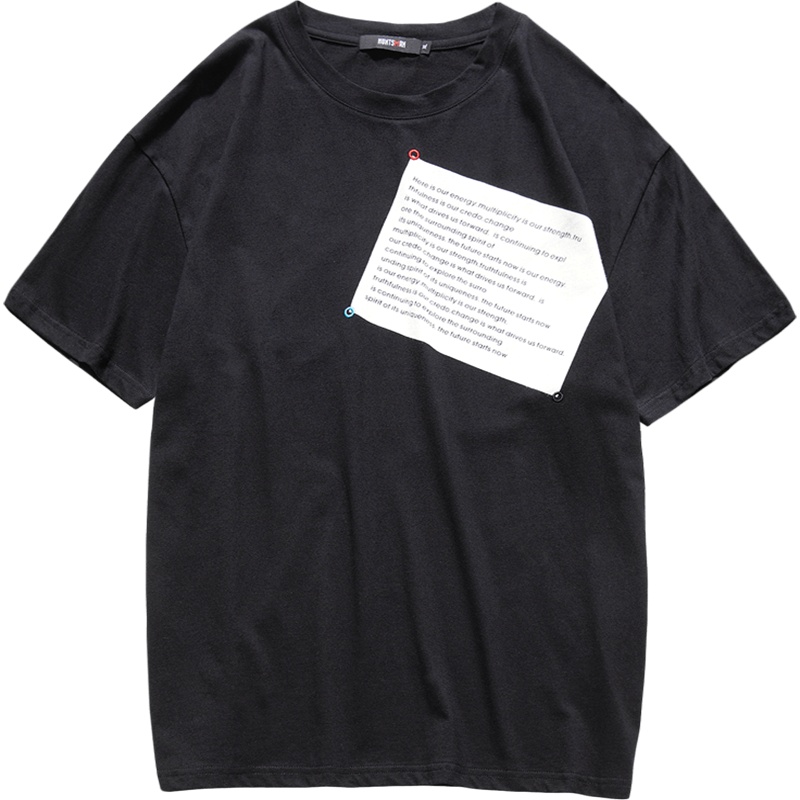 海德斯曼海德斯曼夏季情侣短袖潮流宽松2019新款潮牌半袖男女同款T恤20209