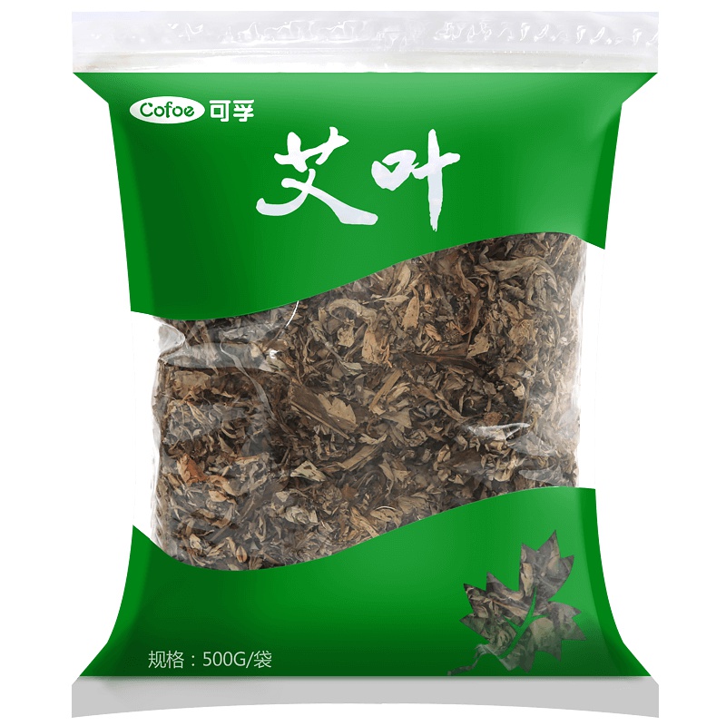 买1送1]可孚艾叶干艾草500g袋装叶泡脚药包野生家用艾蒿草湿泡澡去足浴粉除艾叶可孚共1KG