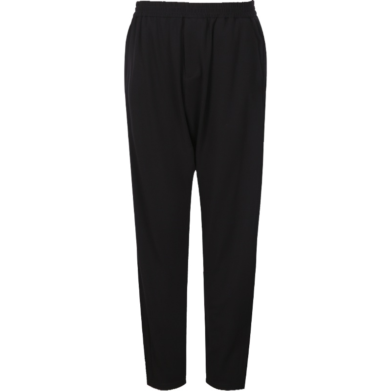 Brloote/巴鲁特 哈伦裤男青年时尚垮裤小脚休闲裤秋季新款男士吊裆长裤 黑色