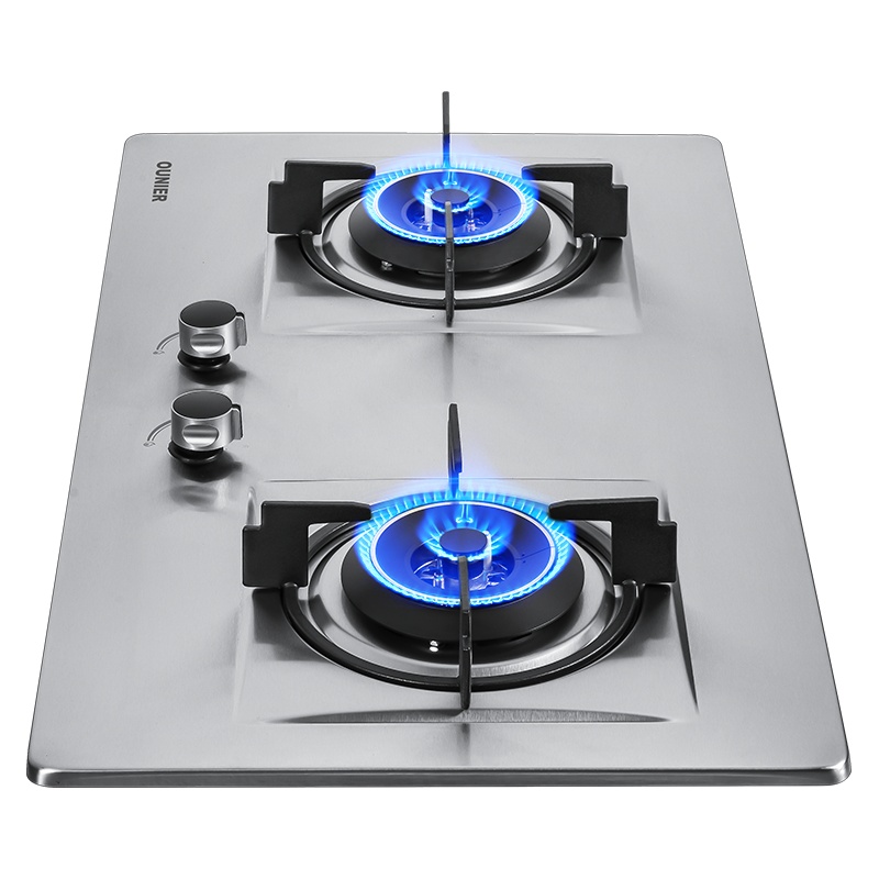 欧尼尔(OUNIER)A13燃气灶嵌入式天然气液化气煤气灶台嵌两用不锈钢家用大火力双灶节能台式灶台管道燃具 液化气灶