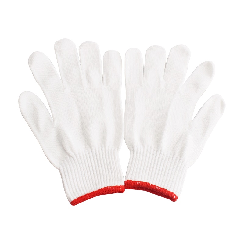 卓顺杰 尼龙手套12付装 劳保手套 劳动工地工作干活白线手套 劳保手套 机修手套 500克尼龙精品款