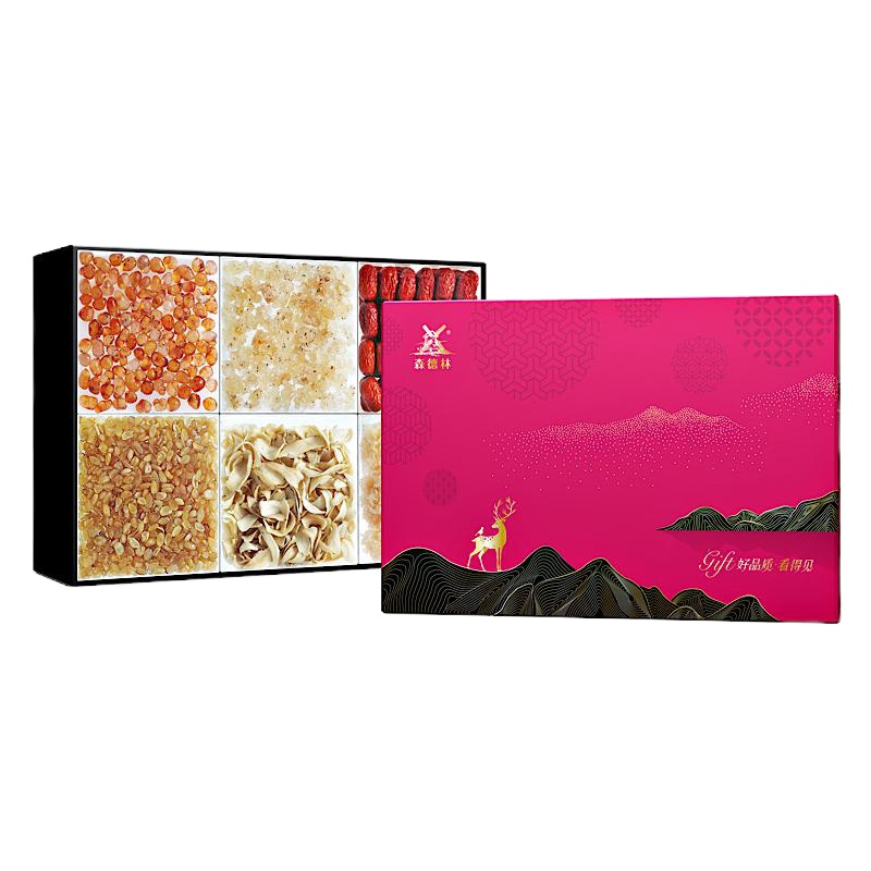 楼上滋补养生系列  698型(羌灰枣桃胶雪燕天山雪莲子枸杞王白莲子漳州雪耳百合干)