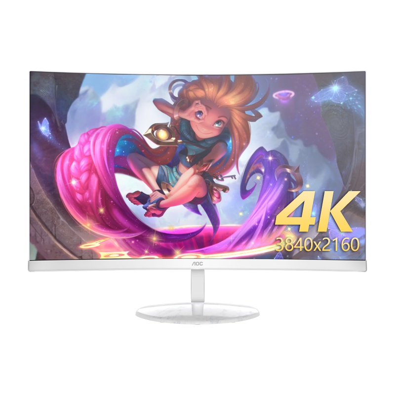 AOC CU32N2 32英寸4K超清曲面电脑显示器1500R台式曲面屏液晶电竞显示屏PS4屏幕HDMI防蓝光27